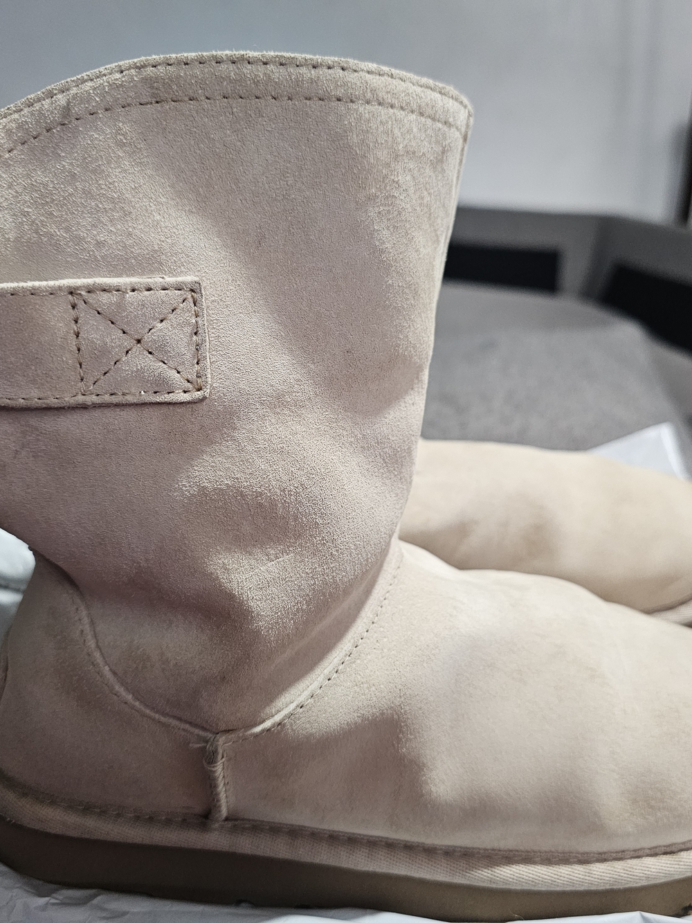 UGG Women's Light Beige Suede Ankle Boots